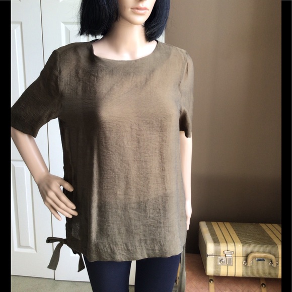 H&M Army Green/Taupe Summer Top - Picture 3 of 9
